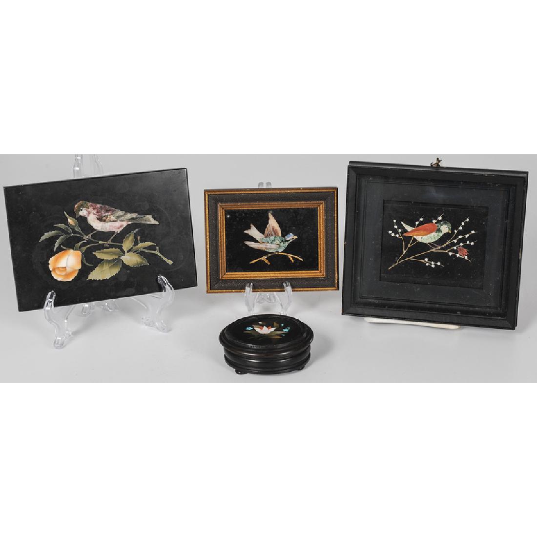 Pietra Dura Bird Plaques and Floral Box (1 of 1)