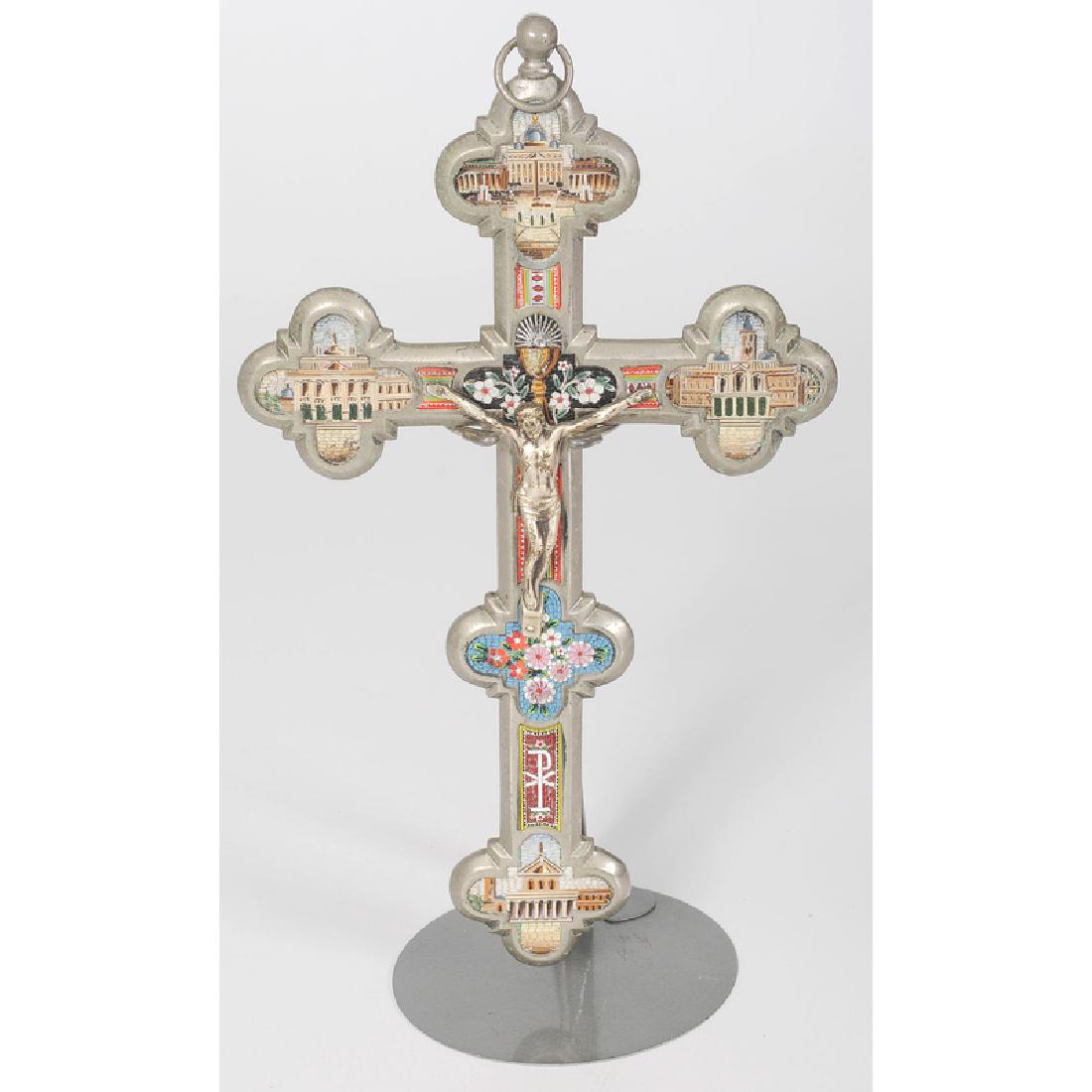 Italian Micro Mosaic Crucifix (1 of 2)
