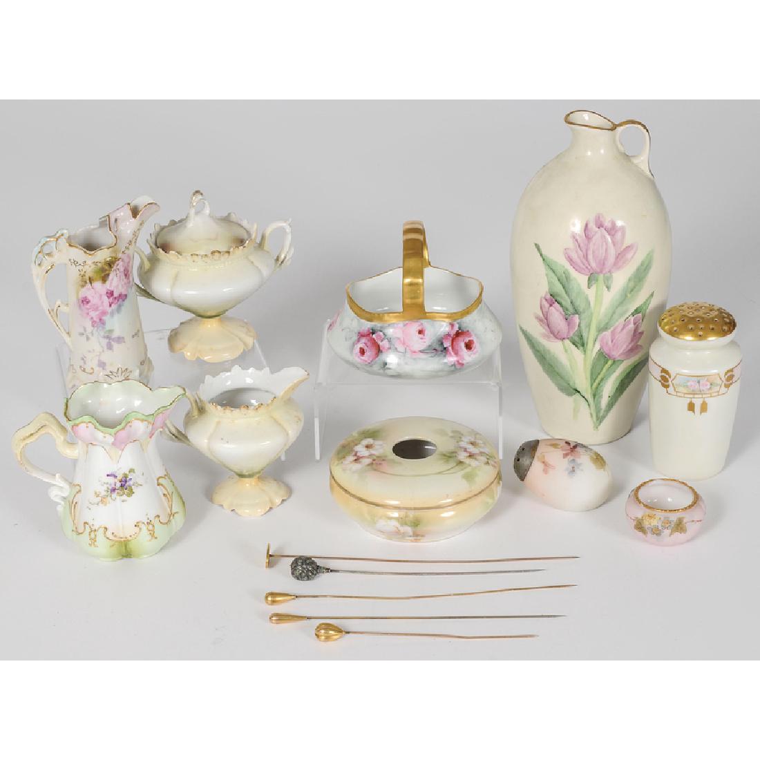 Continental Floral-Decorated Porcelain and Glass (1 of 2)