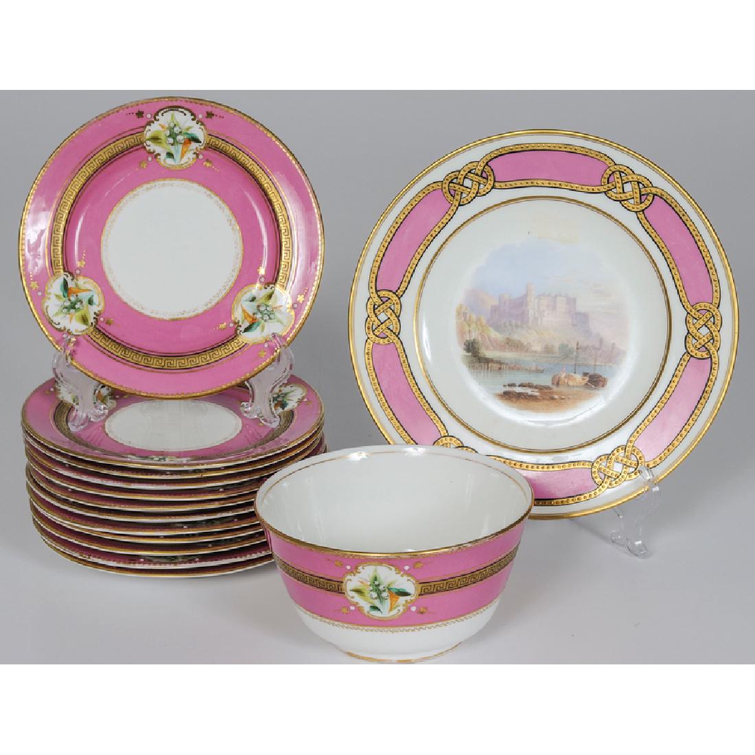 English Porcelain Dessert Plates and Bowl, Plus (1 of 1)