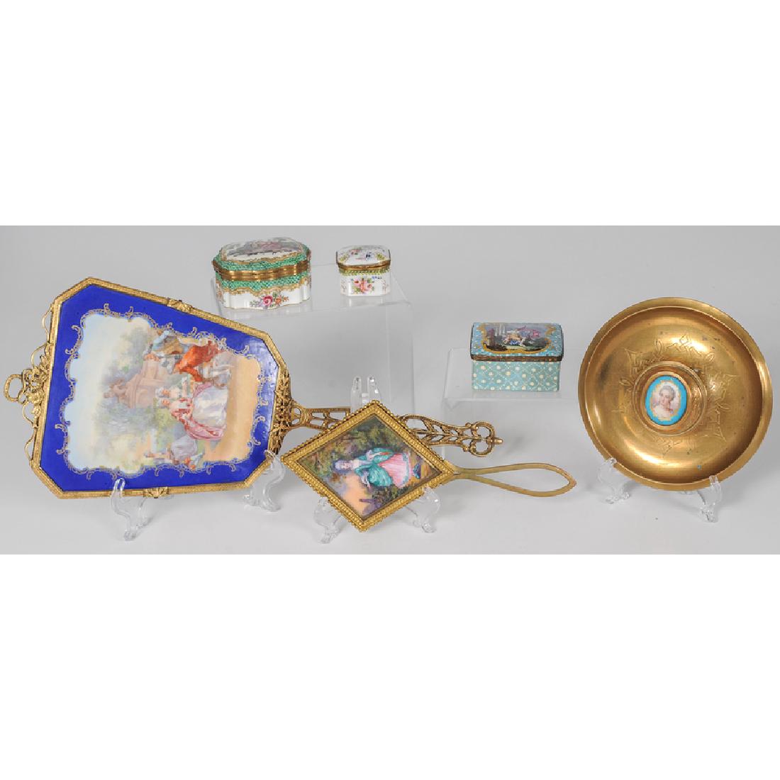 Assortment of French Porcelain and Enamel Ladies (1 of 3)