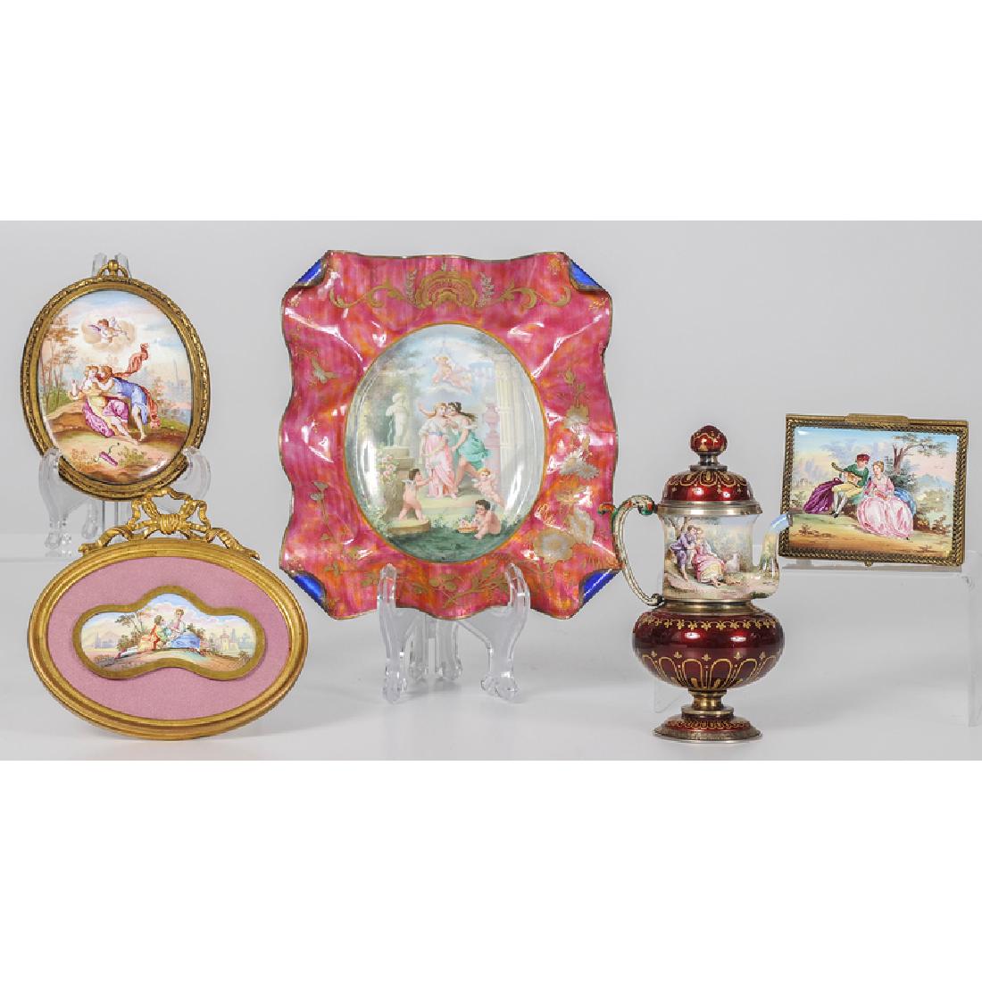 Austrian Accessories Decorated with Enamel Court Scenes (1 of 5)