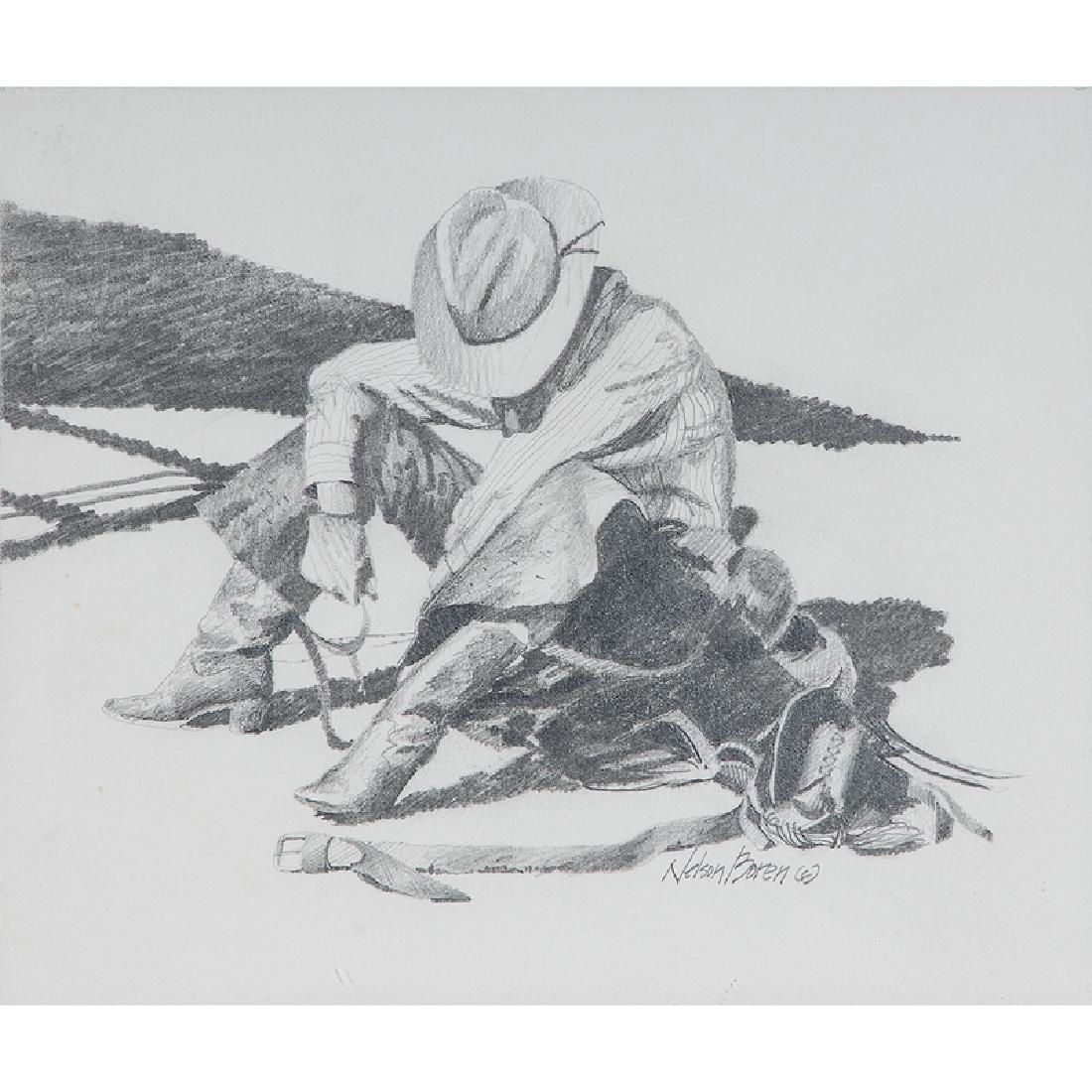 Nelson Boren (American, 20th century) Graphite on Paper (1 of 2)