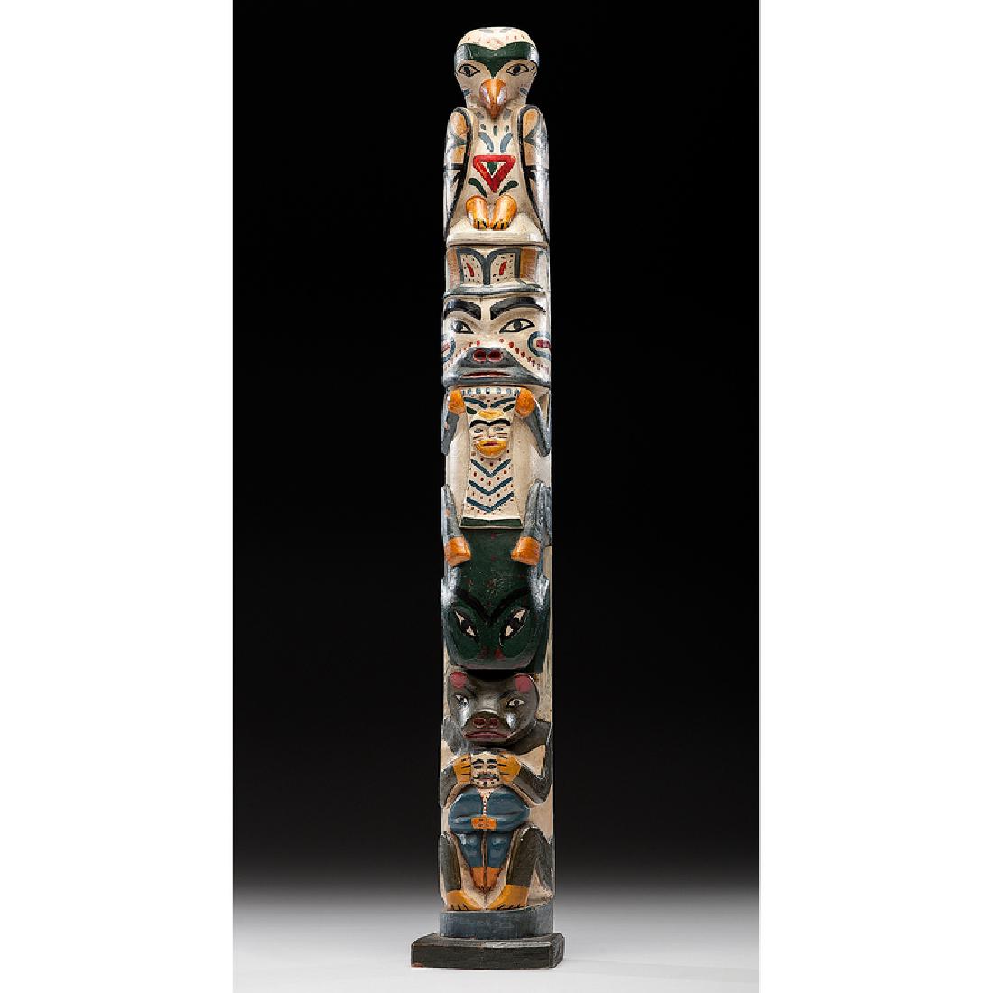 Painted Wooden Totem Pole (1 of 4)