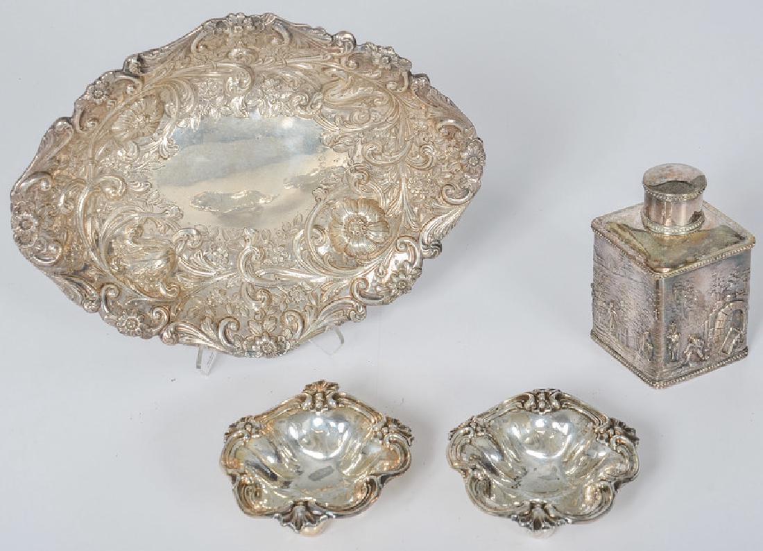 English Sterling Dishes and Caddy (1 of 2)