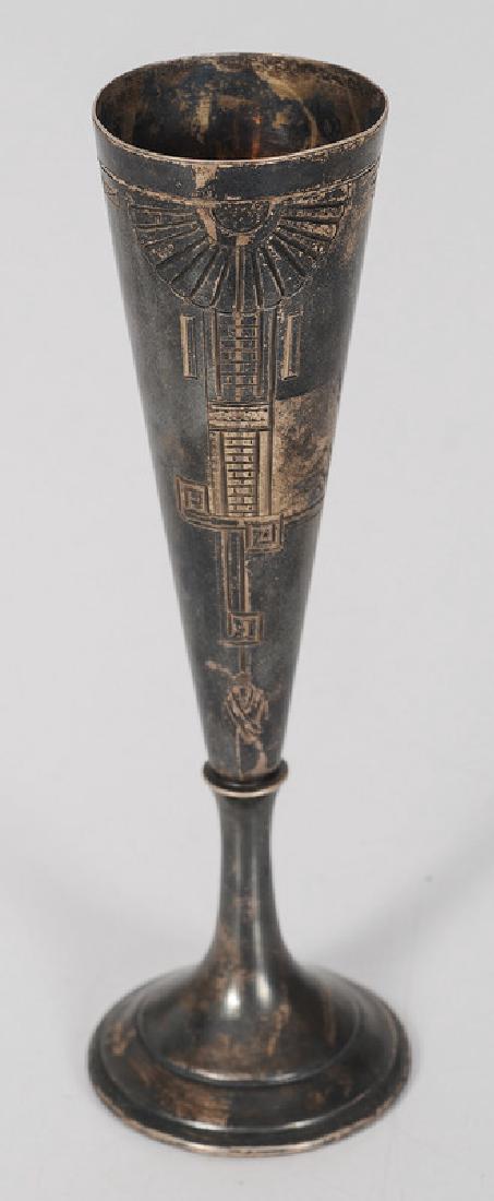 Russian Silver Bud Vase (1 of 3)