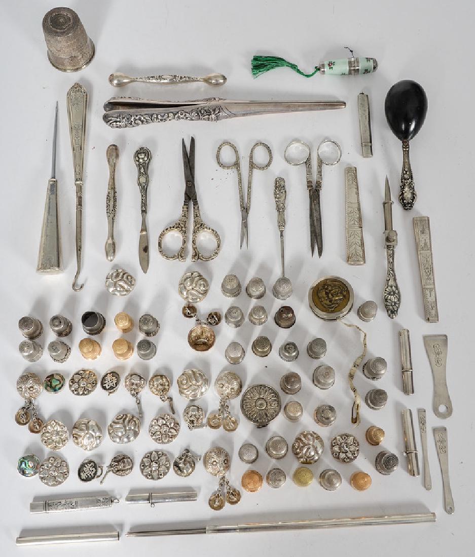 Sterling and Gold Thimbles and Other Sewing Accessories (1 of 1)