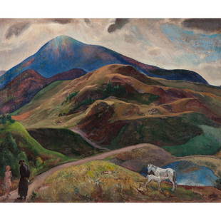 Karl Anderson (American, 1874-1956): The Wayfarer oil on canvas signed l.r. framed 30 x 36 in. (sight)