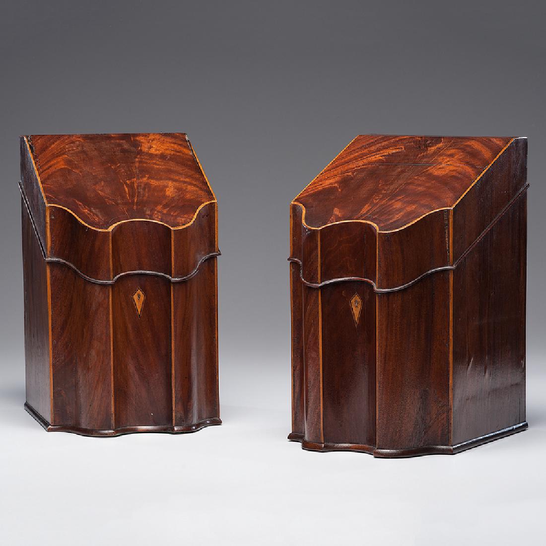 George III Mahogany Knife Boxes (1 of 6)