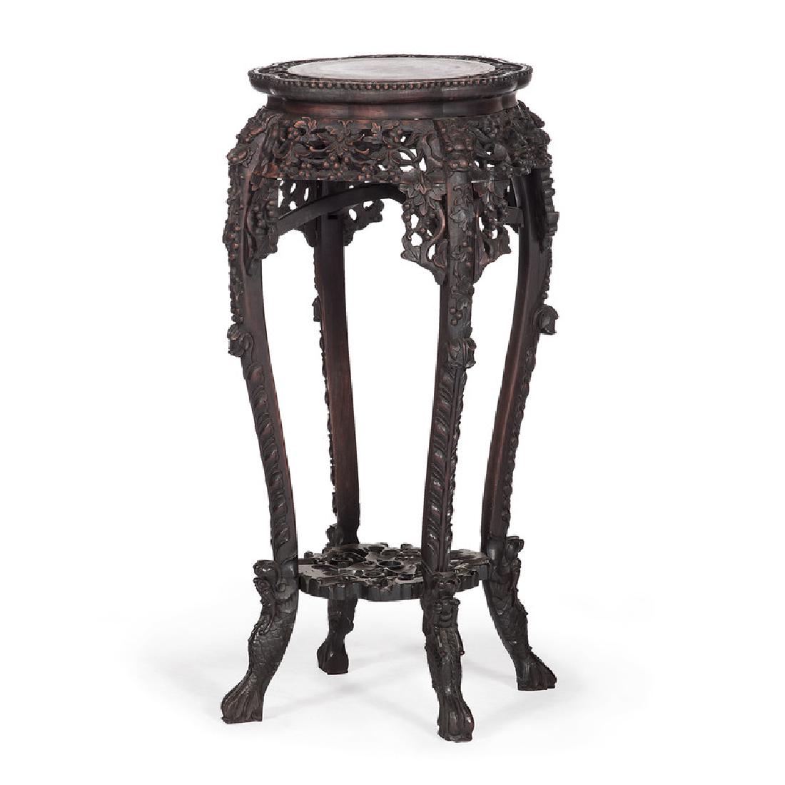 Chinese Zitan Fern Stand (1 of 3)