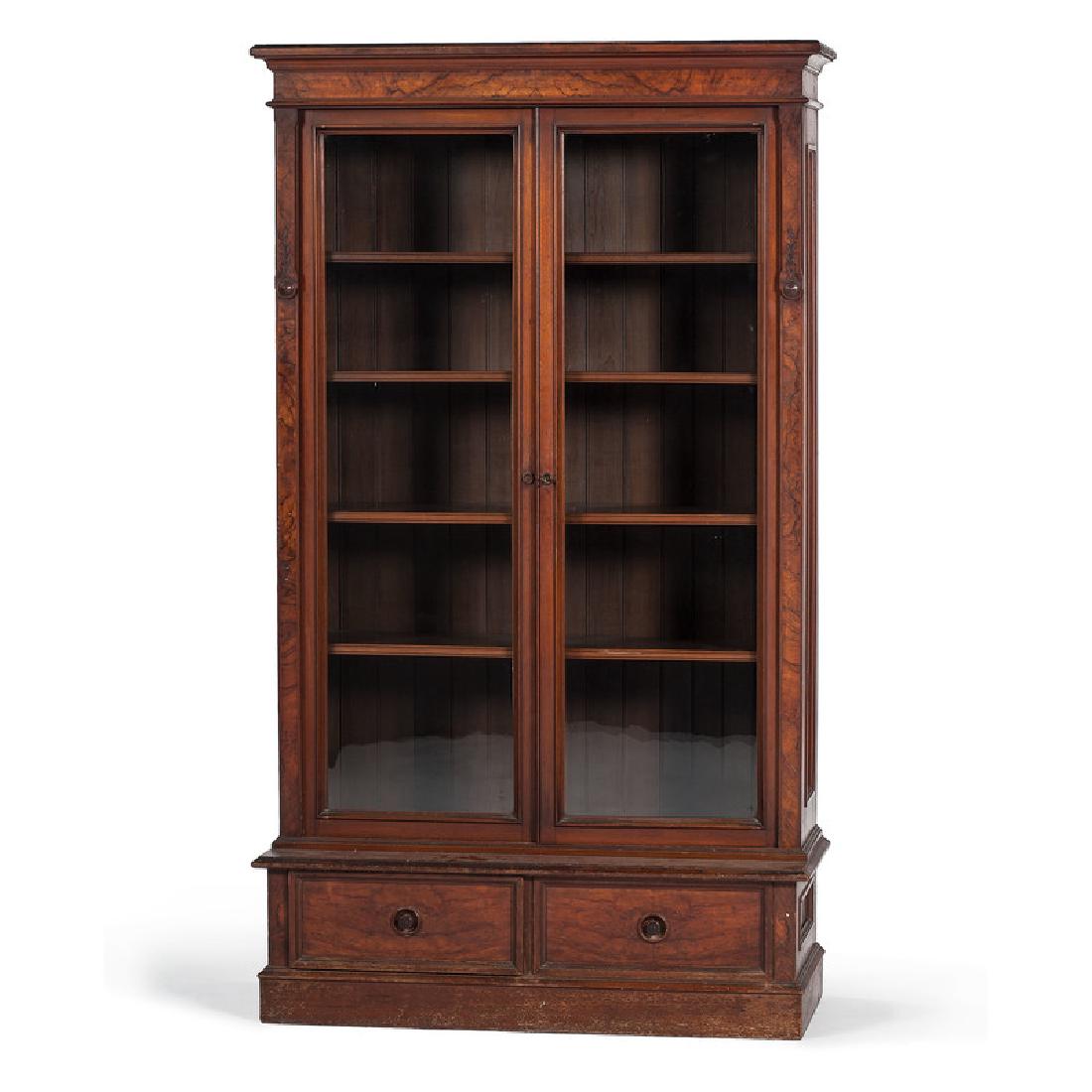 Victorian Walnut Bookcase (1 of 3)