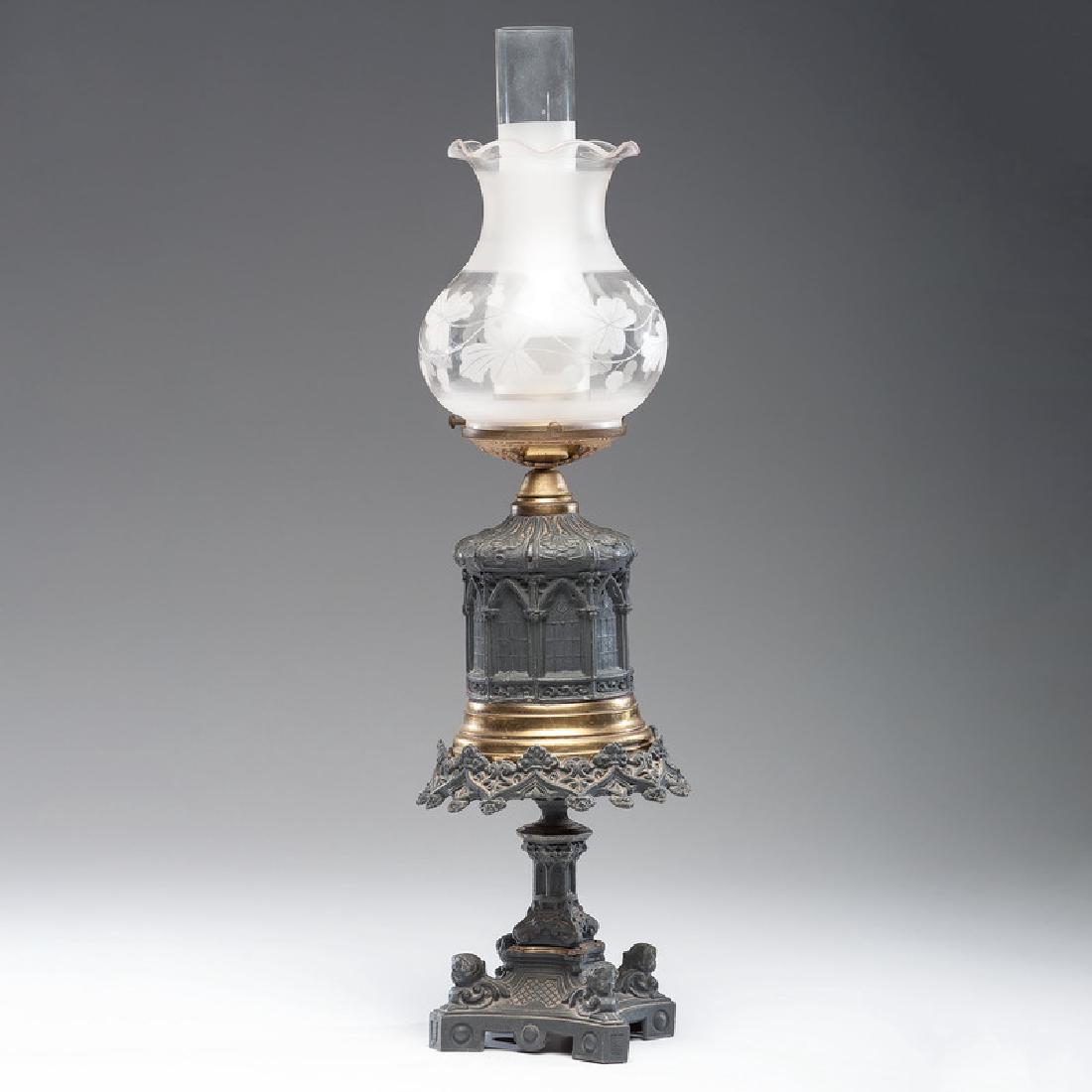 Gothic Revival Cast Iron Lamp (1 of 5)