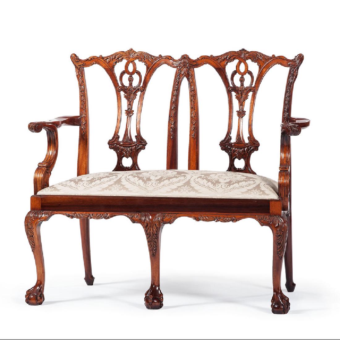Chippendale-style Settee (1 of 3)
