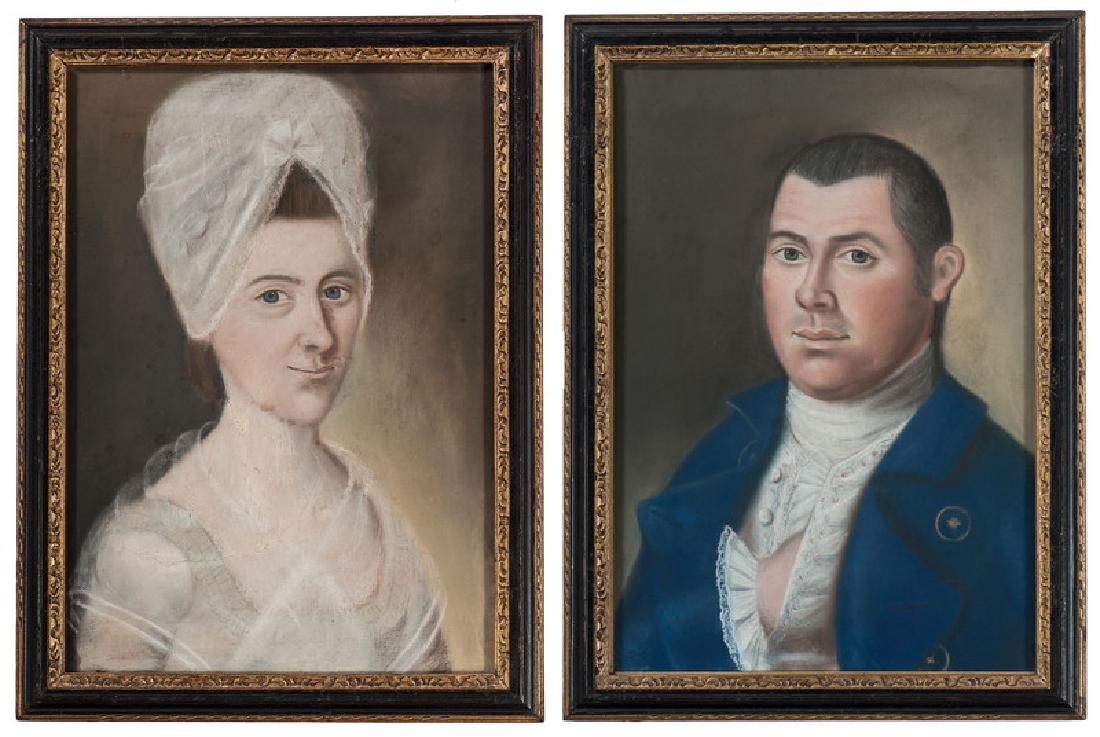 Pastel Portraits of Captain John Collins and Mary (1 of 3)