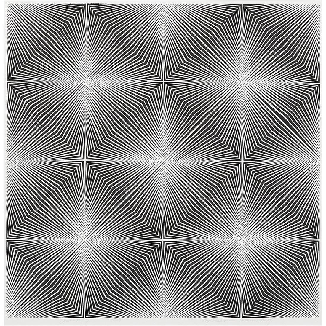 Roy Ahlgren (American, 1927-2011): Galaxy I serigraph artist's proof titled and dated 5-69 in margin l.l. signed in pencil in margin l.r. framed 17.5 x 17 in. (sight)