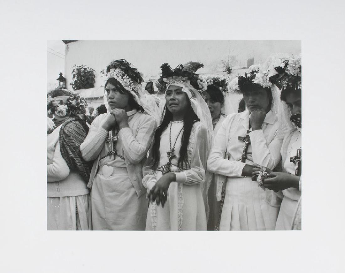 Mariana Yampolsky (Mexican, 1925-2002): Pilgrim in Tears, Peregrina Horando, Edo de Mexico gelatin silver print signed, titled and dated 1984 in pencil on verso unframed 11 x 13.75 in. (sheet size)