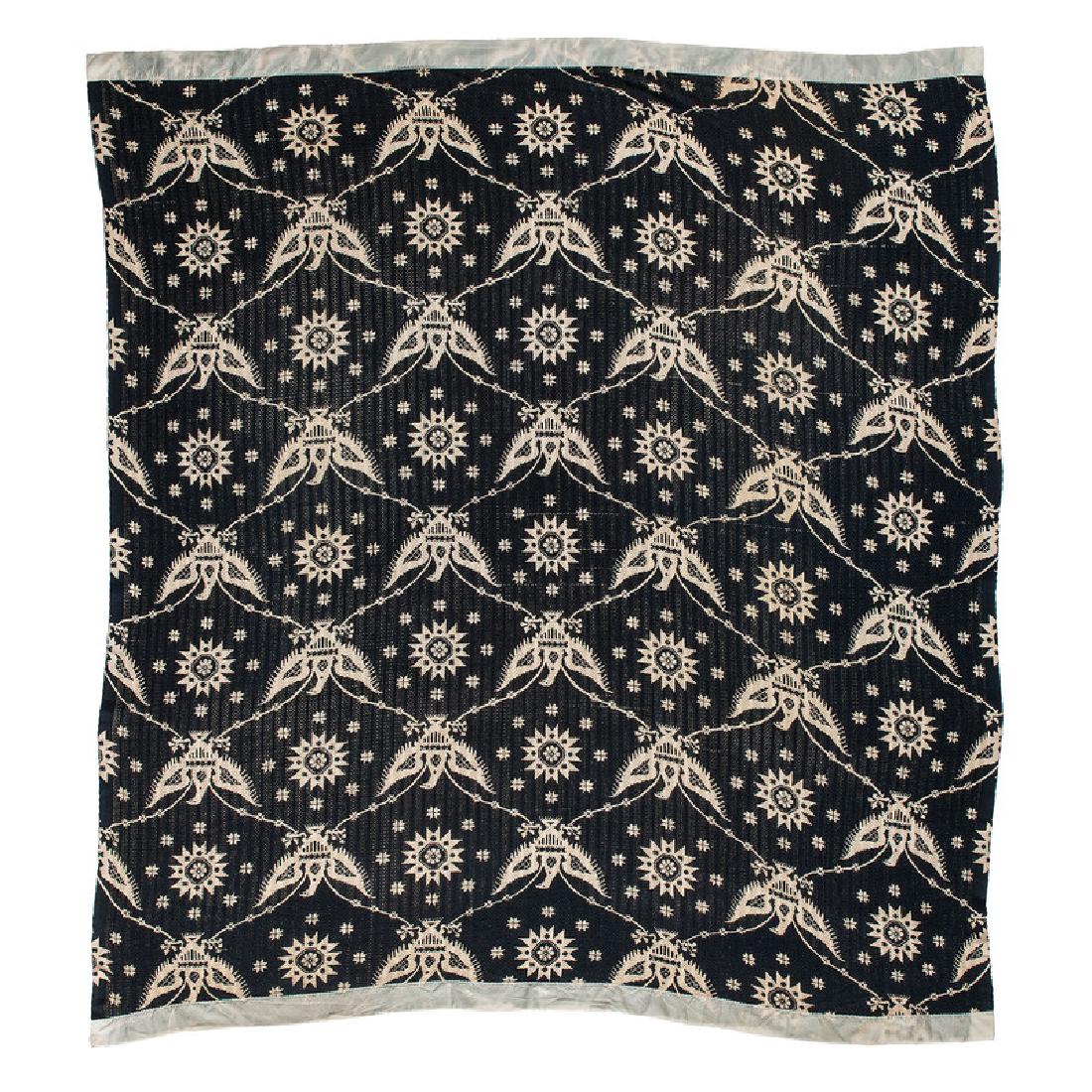 Blue & White Coverlet and Woven Blanket (1 of 4)