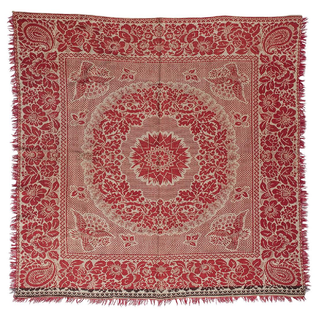 Red & White Woven Coverlets (1 of 6)