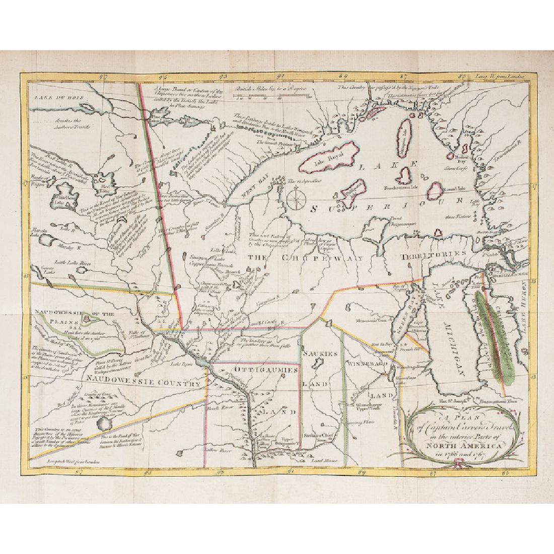 Travels through the Interior Parts of North America, in: Carver, Jonathan (1710-1780). Travels Through the Interior Parts of North America, in the Years 1766, 1767, and 1768. By J. Carver, Captain of a Company of Provincial Troops During the Late War with F