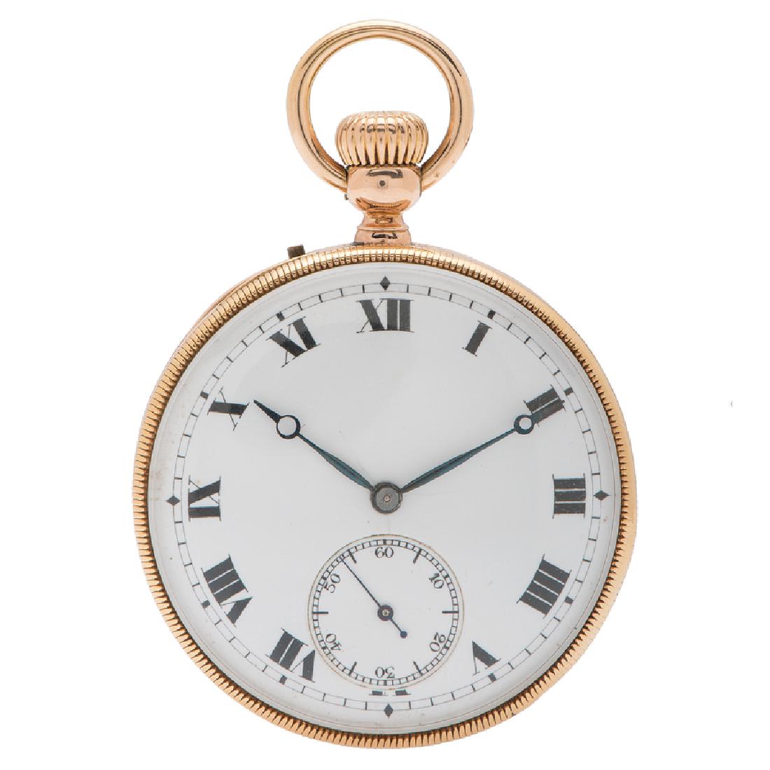 Open Face Pocket Watch in 18 Karat Yellow Gold Ca. 1868 (1 of 6)