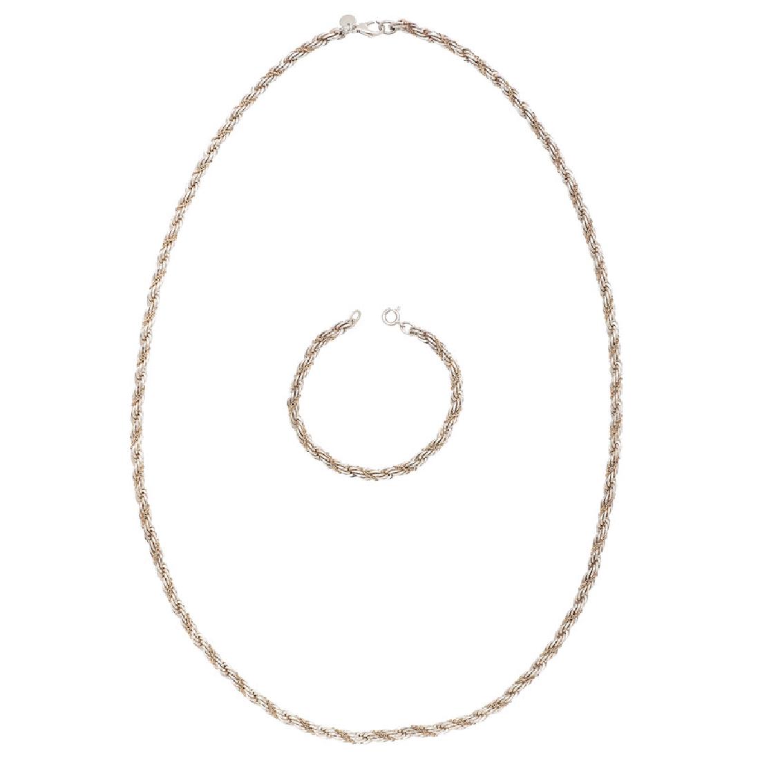 Tiffany & Co. 14 Karat and Sterling Silver Rope Chain (1 of 3)