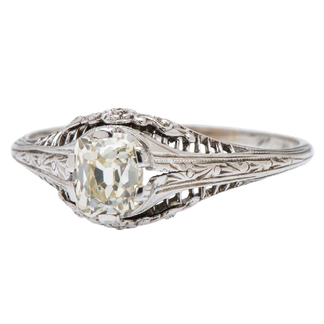 Edwardian Diamond Ring in 18 Karat White Gold (1 of 4)