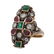 Diamond, Ruby, and Emerald Ring in 18 Karat Gold and