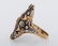Diamond, Ruby, and Emerald Ring in 18 Karat Gold and - 2