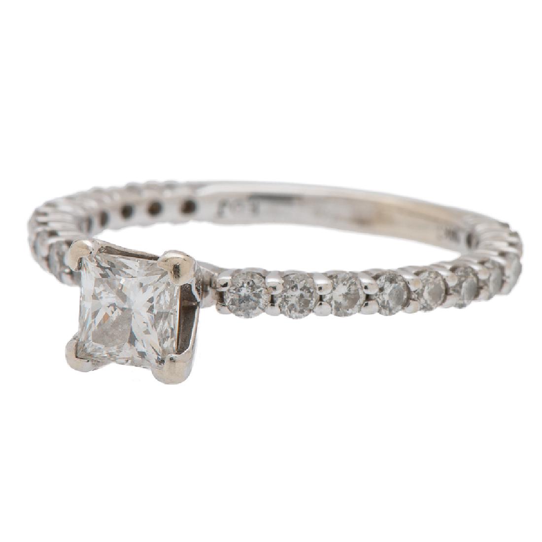 Princess Cut Diamond Ring in 14 Karat White Gold (1 of 4)