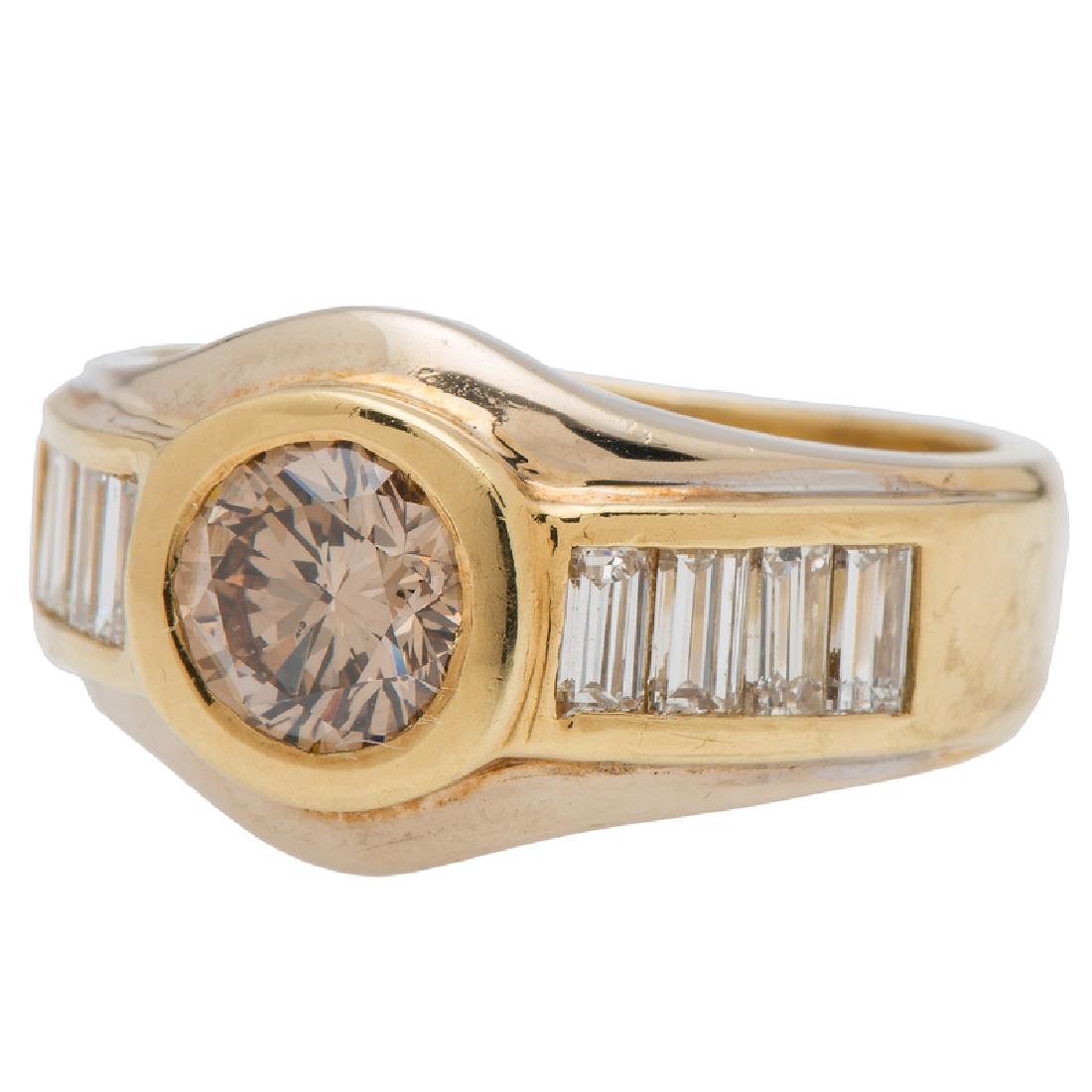 Champagne Diamond Ring in 18 Karat Yellow Gold (1 of 3)