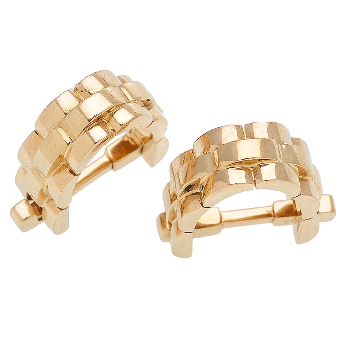 Cartier Panther Stirrup Cufflinks in 18 Karat Gold (1 of 3)