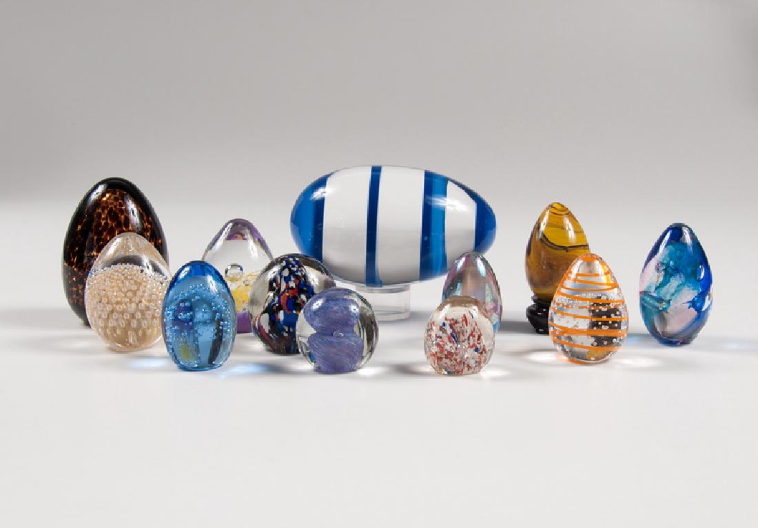 Art Glass Eggs and Paperweights (1 of 1)