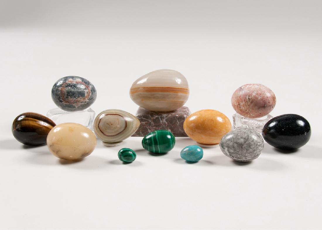 Stone, Malachite, and Glass Eggs (1 of 1)