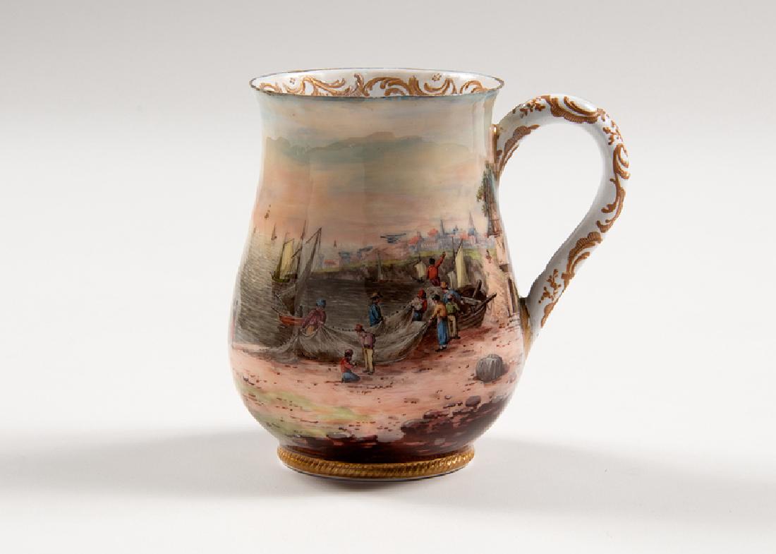 Enamel on Copper Mug with Nautical Scene (1 of 2)