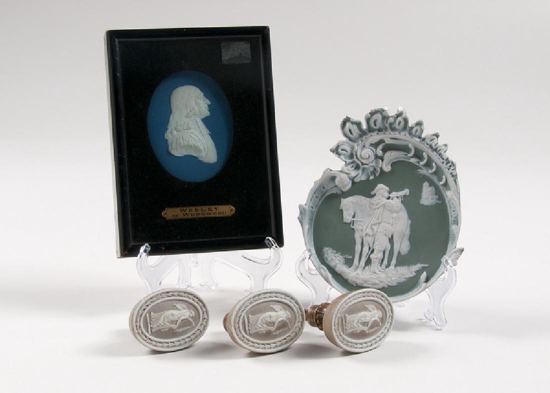 Wedgwood Jasperware Plaque and Door Knobs, Plus (1 of 2)