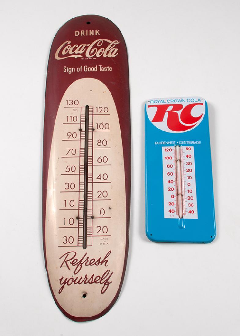 Coca Cola and Royal Crown Cola Thermometers (1 of 1)