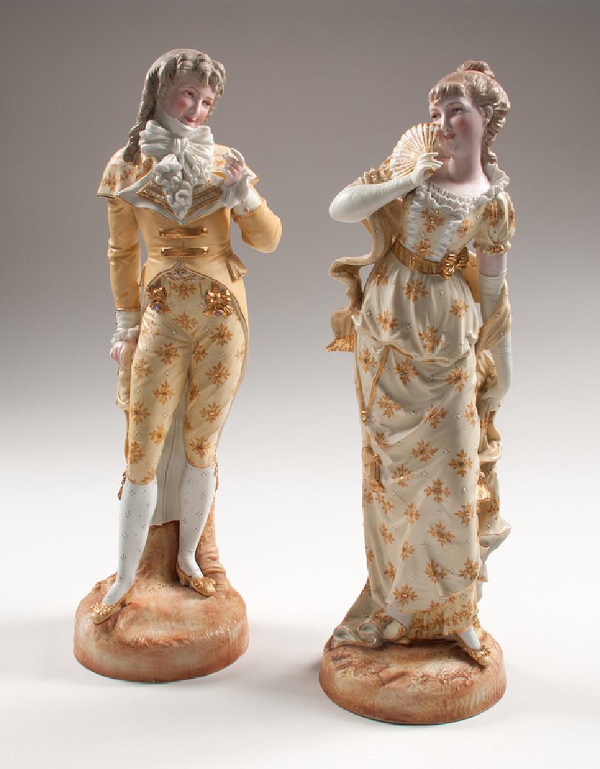 Sitzendorf Courting Couple Bisque Figures (1 of 2)
