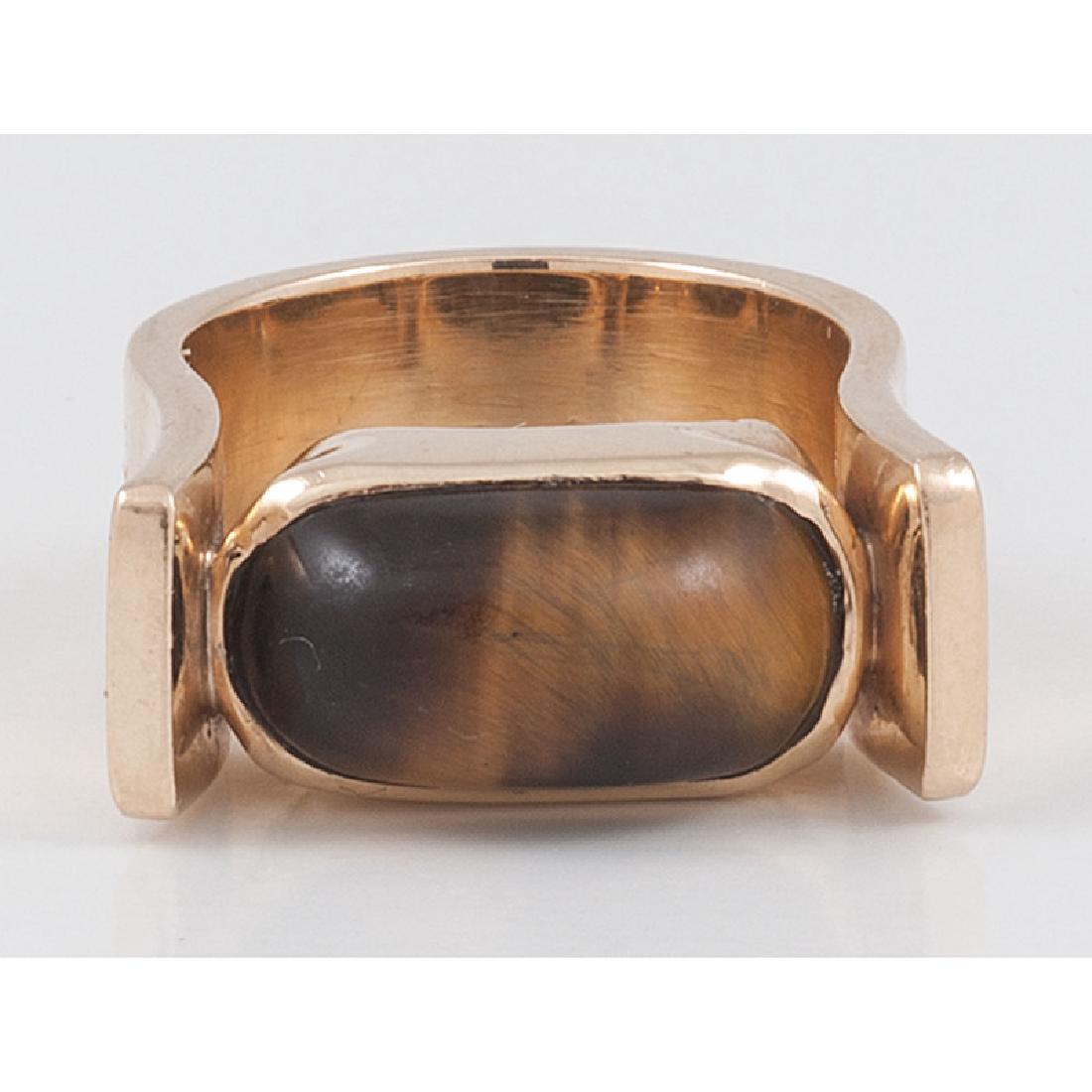 Tiger's Eye Ring in 14 Karat Yellow Gold 8.2 Dwt. (1 of 3)