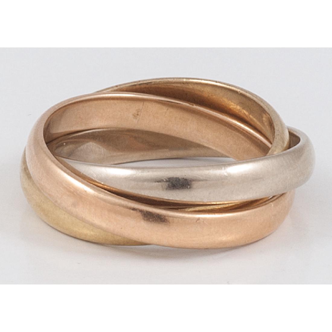 Cartier Ring in Tri-Color 18 Karat Gold 3.5 Dwt. (1 of 2)
