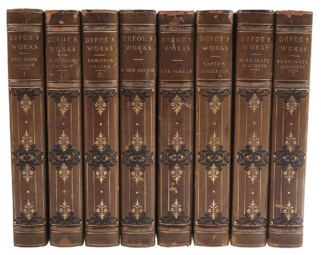 [Literature - Works of Defoe] 16 Volumes Works of (1 of 8)
