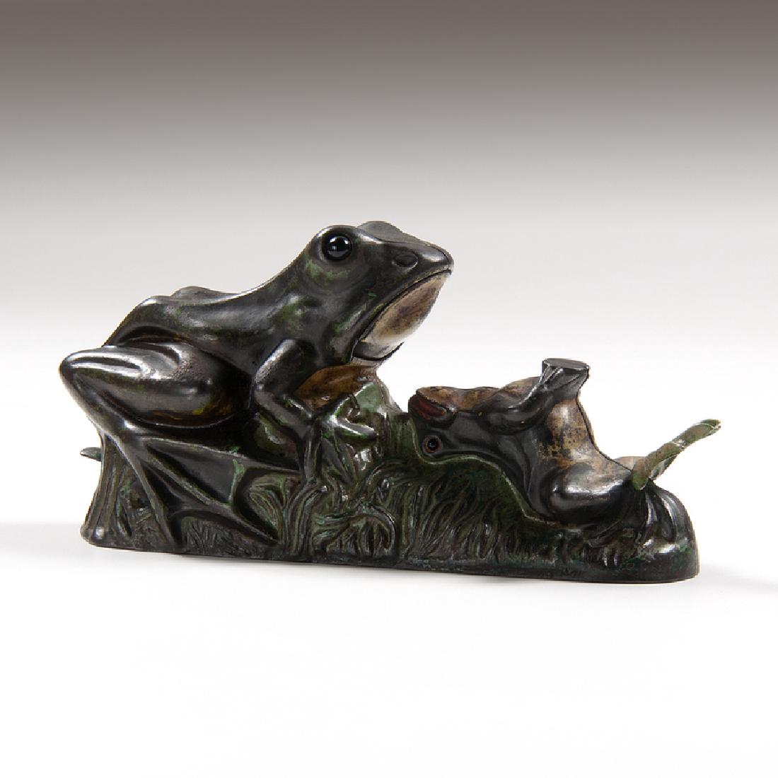 J. & E. Stevens Two Frogs Mechanical Bank (1 of 4)