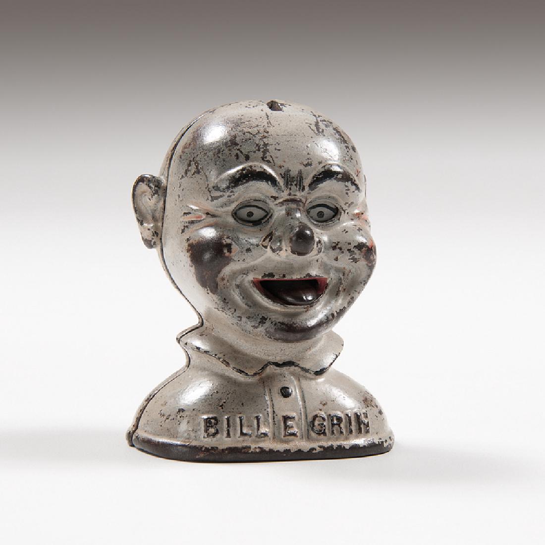 J. & E. Stevens Bill E. Grin Mechanical Bank (1 of 4)