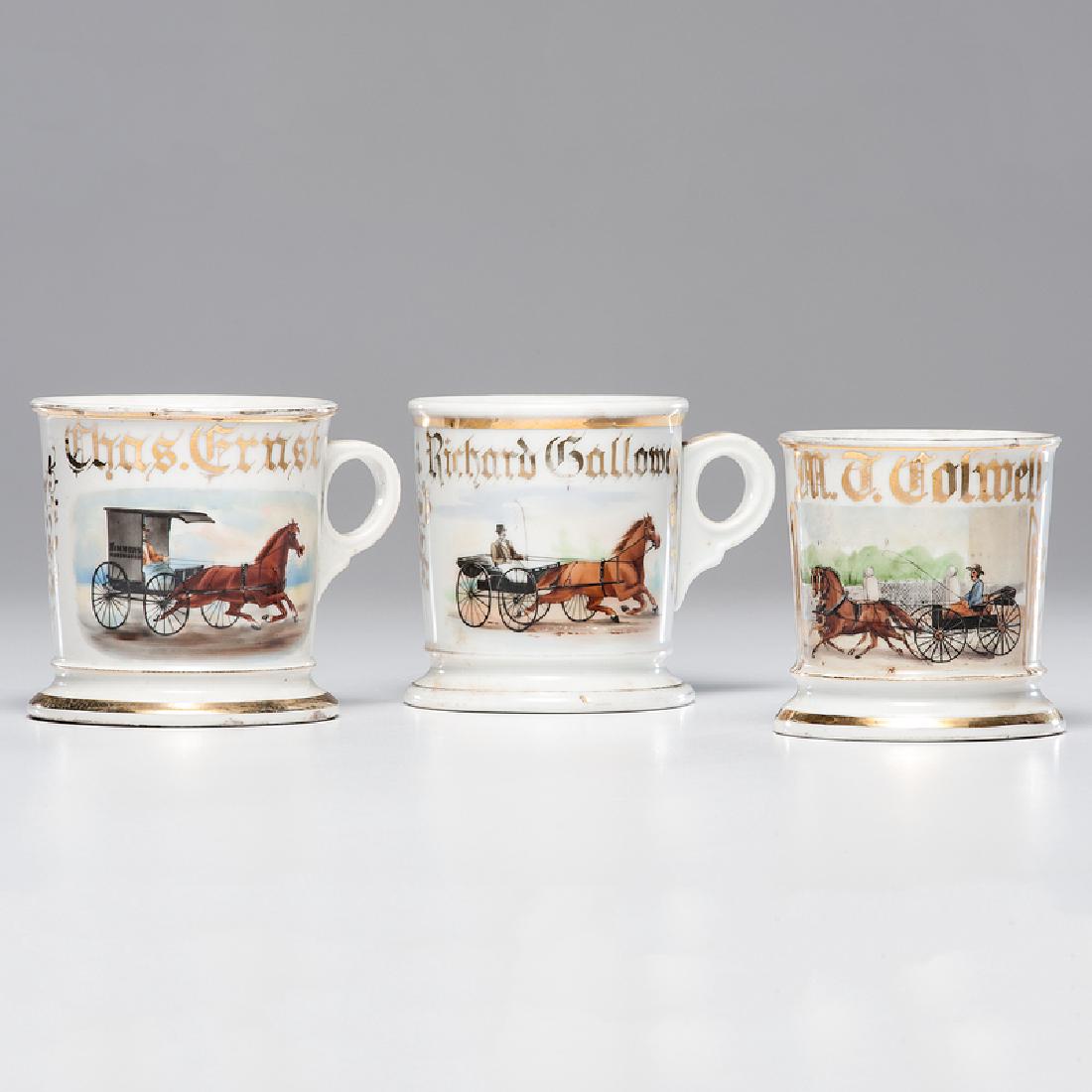 Occupational Shaving Mugs Featuring Horse Drawn (1 of 3)