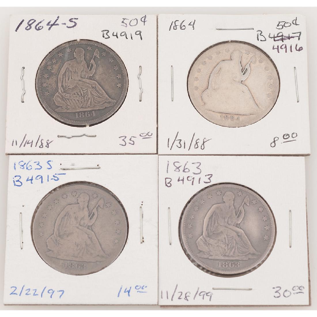 United States Liberty Seated Half Dollars 1863-1864 (1 of 2)