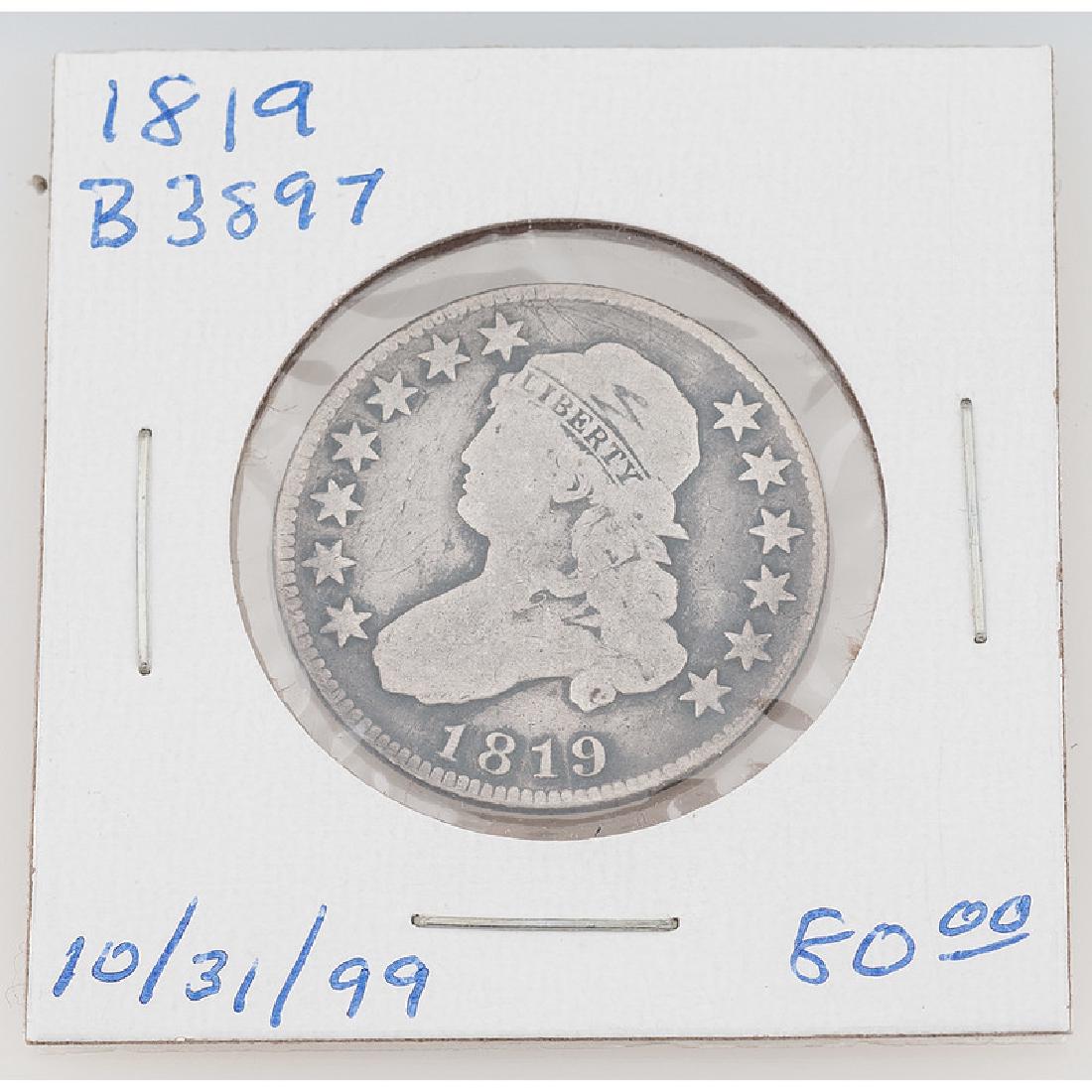 United States Capped Bust Quarter Dollar 1819 (1 of 2)