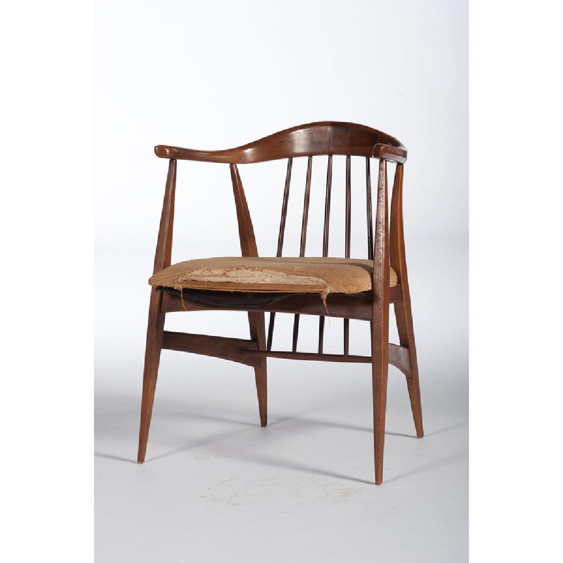 Mid Century Modern Armchair: American, 20th century. A Thomasville Chair Co. Danish-style armchair; ht. 30.75, wd. 23, dp. 21 in.