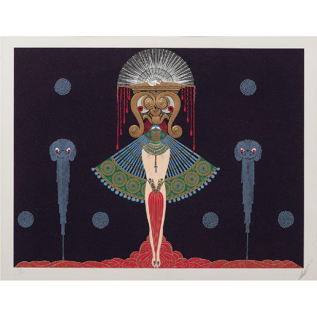Erte (Russian/French, 1892-1990): Salome embossed serigraph signed l.r., numbered 59/300 l.l. framed 19 x 24.5 in. (sight), 30.5 x 35.5 in. (frame)