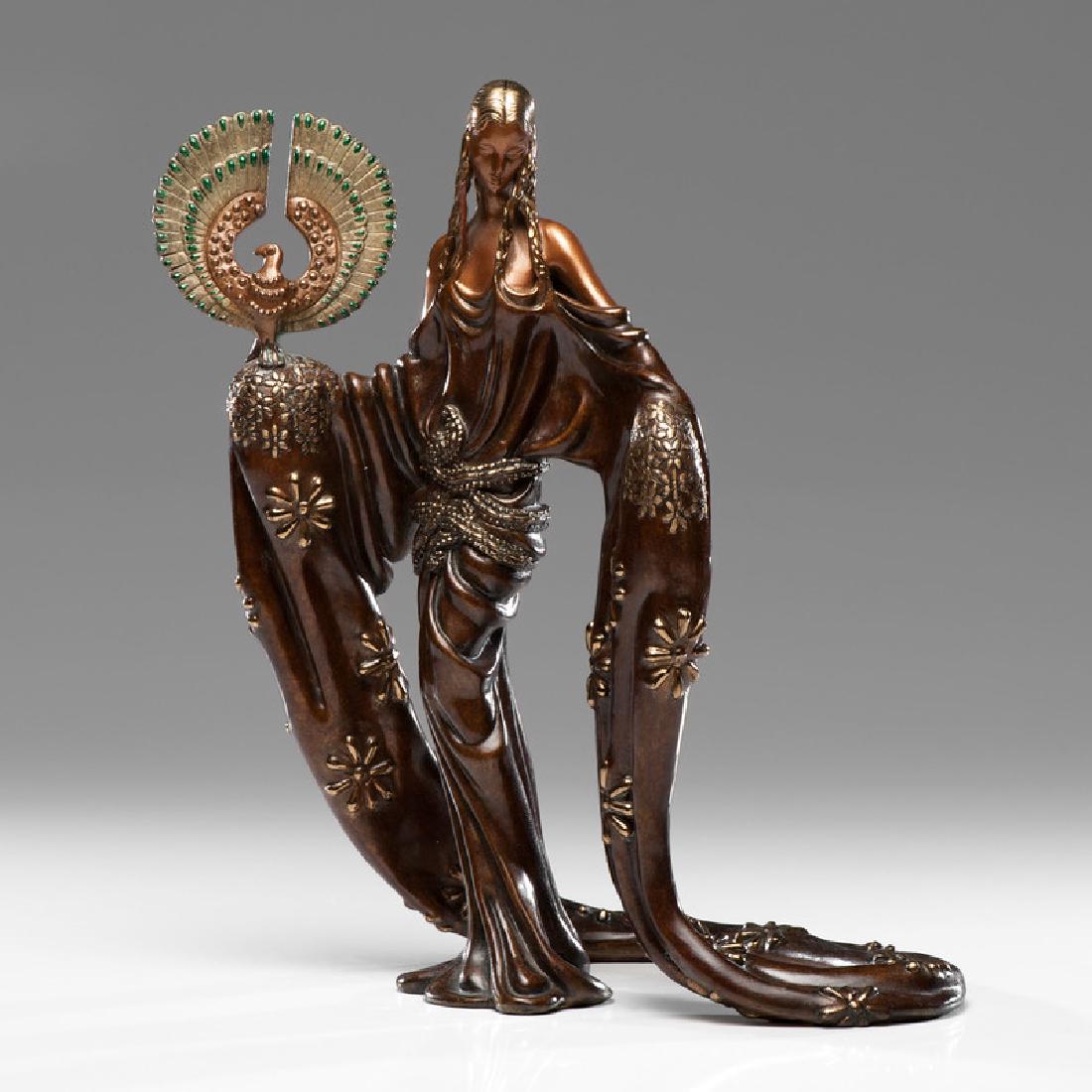 Erte (Russian/French, 1892-1990): Wisdom bronze signed, dated 1988 and numbered 260/375 Chalk & Vermillion Seven Arts Foundry ht. 16, wd. 11, dp. 9 in.