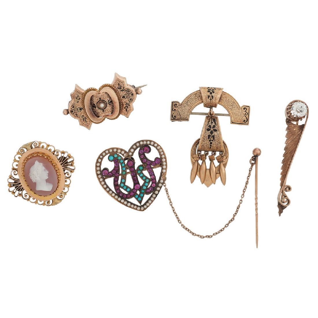 Karat Gold Victorian Brooches (1 of 4)