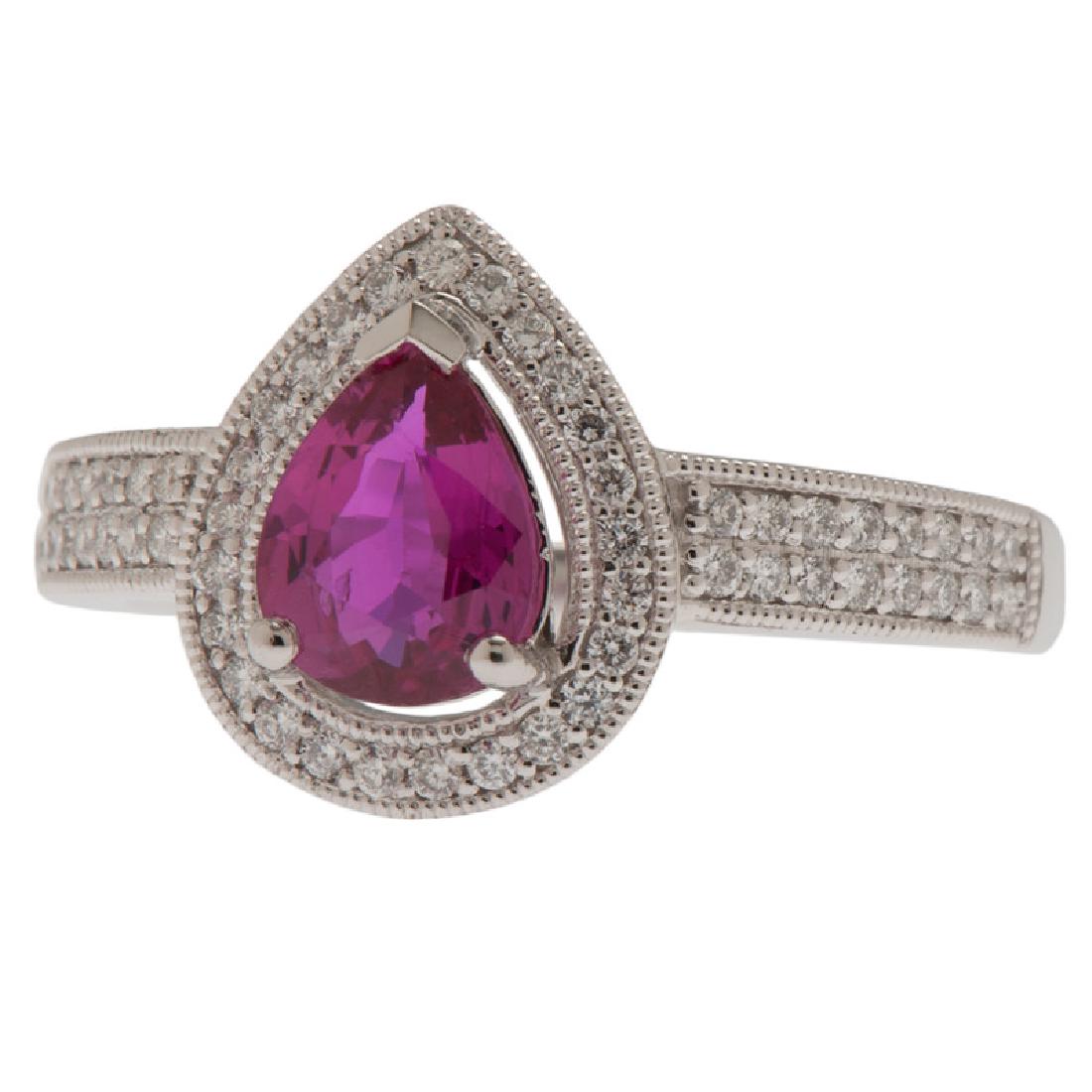 Orianne Platinum Ruby and Diamond Ring with GIA (1 of 6)